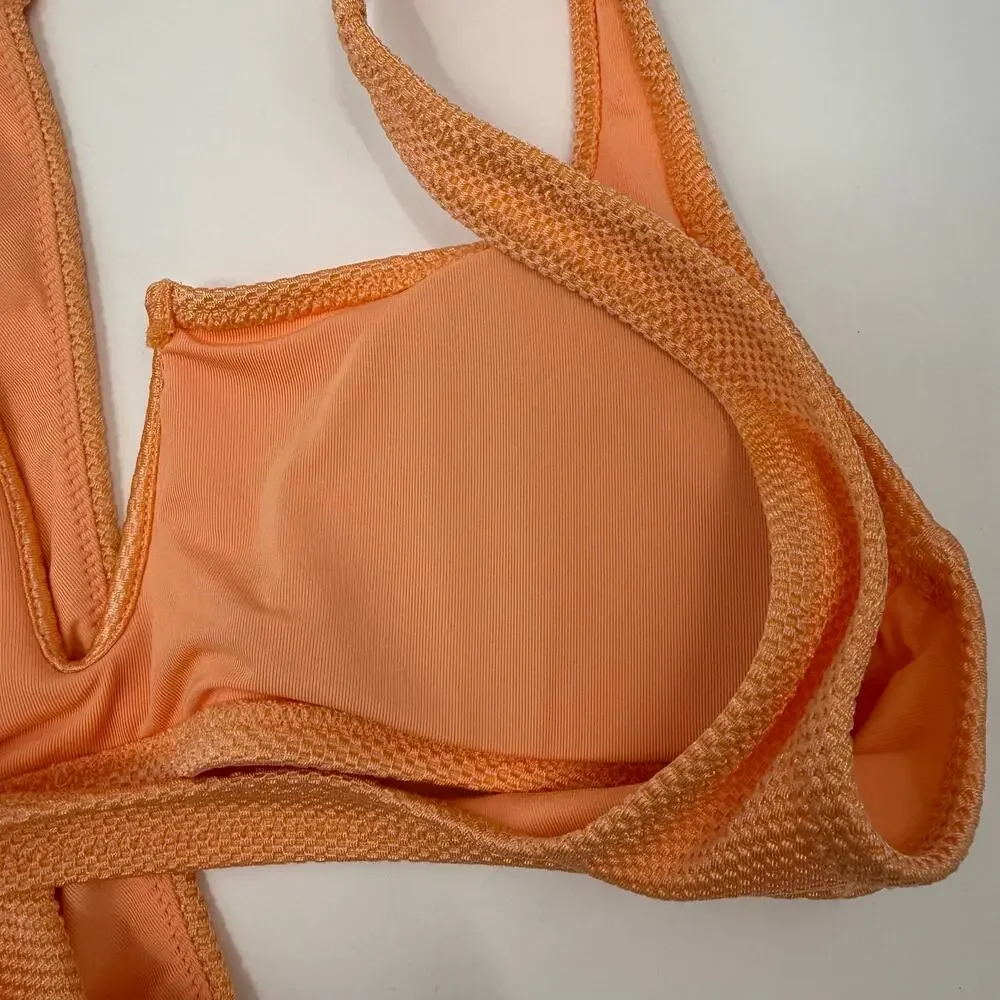 Aerie Bikini Set Size XS/Small Real Good Bottom Textured High Waist Swim NWT